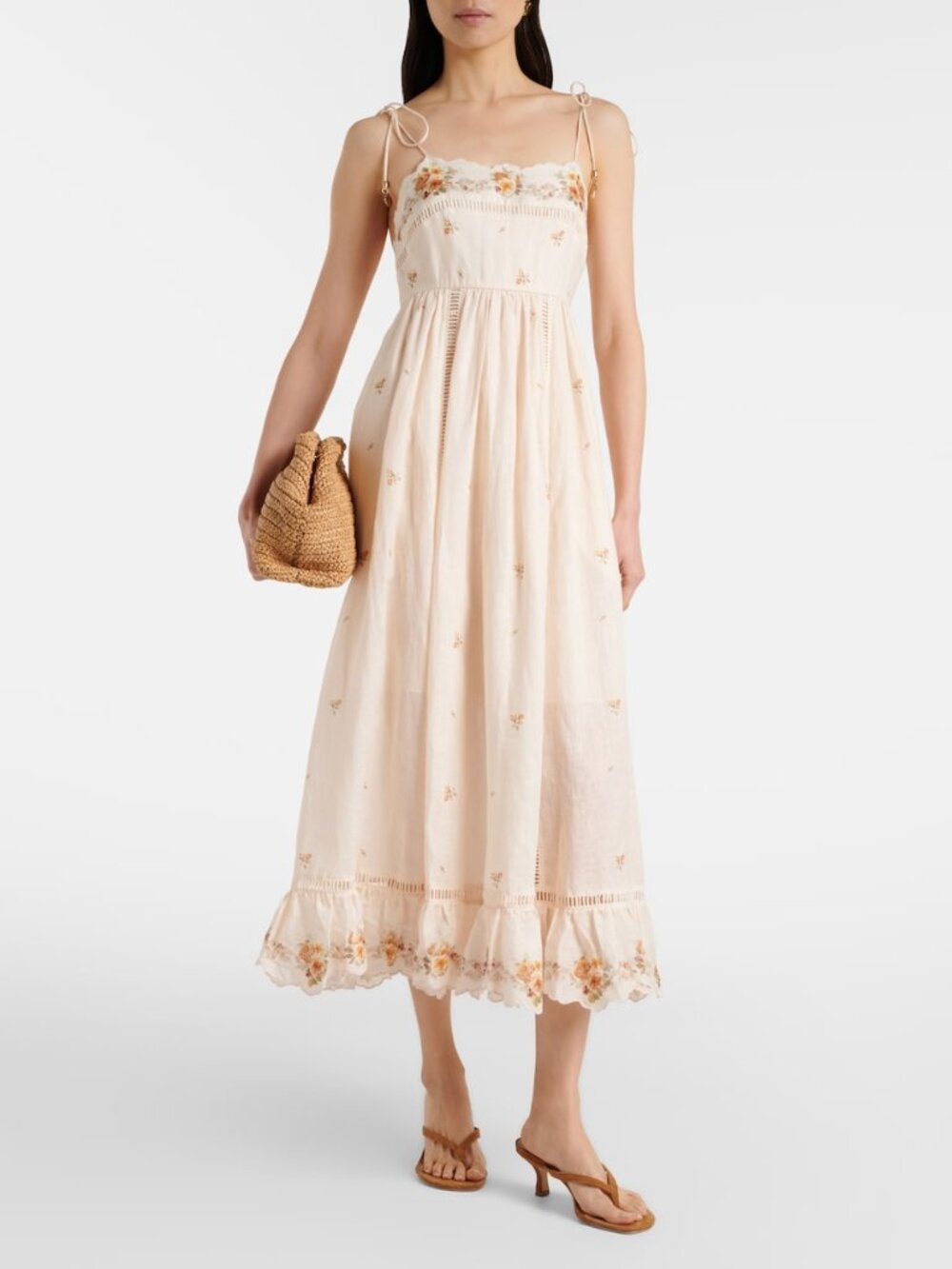 Zimmermann Patience floral linen midi dress